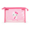 Hello Kitty Clear Gingham Zipper Pouch Bags Japan Original