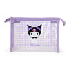 Kuromi Clear Gingham Zipper Pouch Bags Japan Original