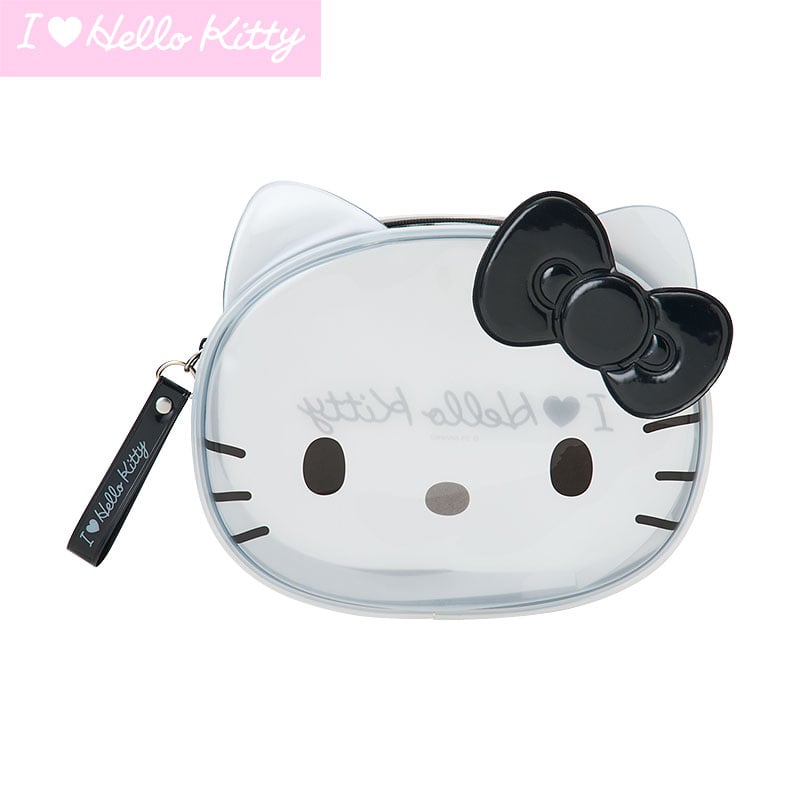 Hello Kitty Black & Clear Zipper Pouch (I Love Hello Kitty Series) Bags Japan Original