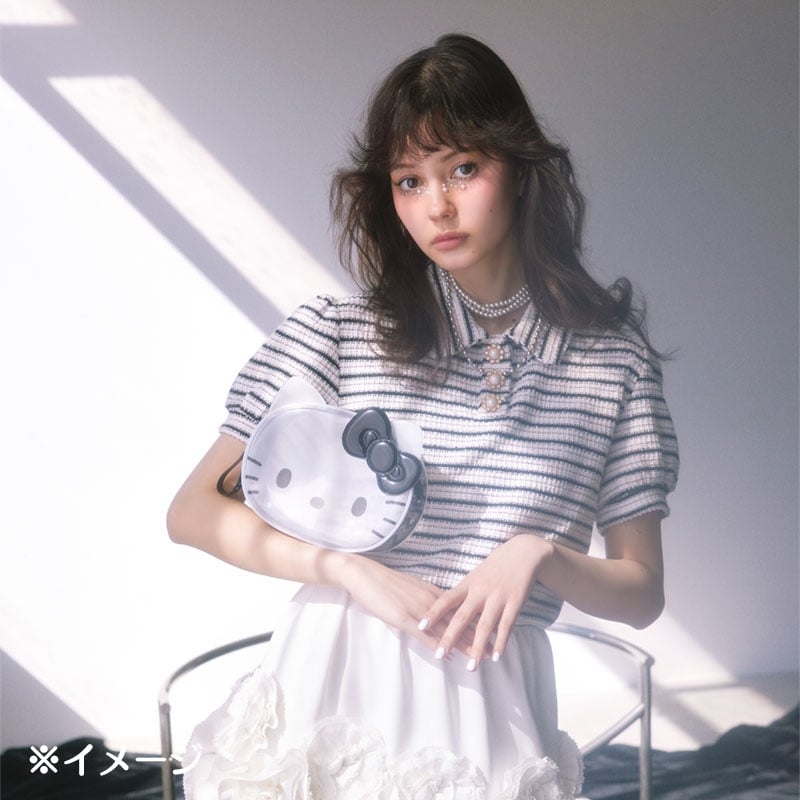 Hello Kitty Black & Clear Zipper Pouch (I Love Hello Kitty Series) Bags Japan Original