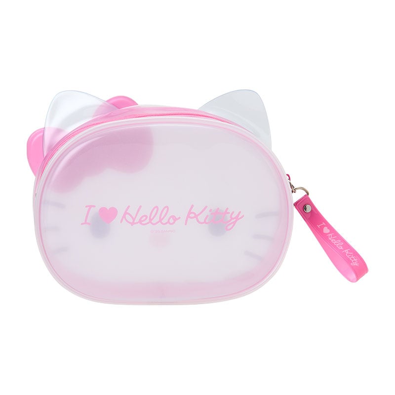 Hello Kitty Pink & Clear Zipper Pouch (I Love Hello Kitty Series) Bags Japan Original