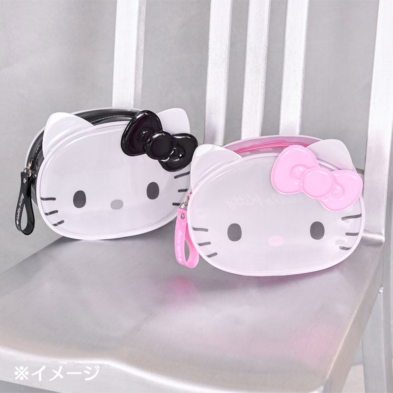 Hello Kitty Pink & Clear Zipper Pouch (I Love Hello Kitty Series) Bags Japan Original