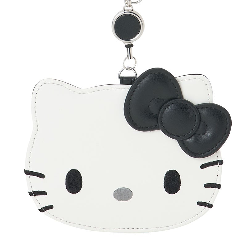 Hello Kitty Black Retractable ID Badge Reel (I Love Hello Kitty Series) Accessory Japan Original