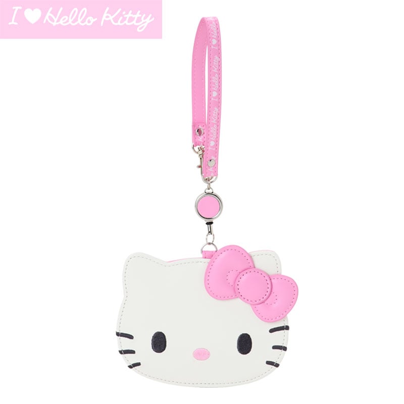 Hello Kitty Pink Retractable ID Badge Reel (I Love Hello Kitty Series) Accessory Japan Original