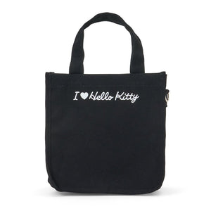 Hello Kitty 2-Way Black Mini Tote Bag (I Love Hello Kitty Series) Bags Japan Original