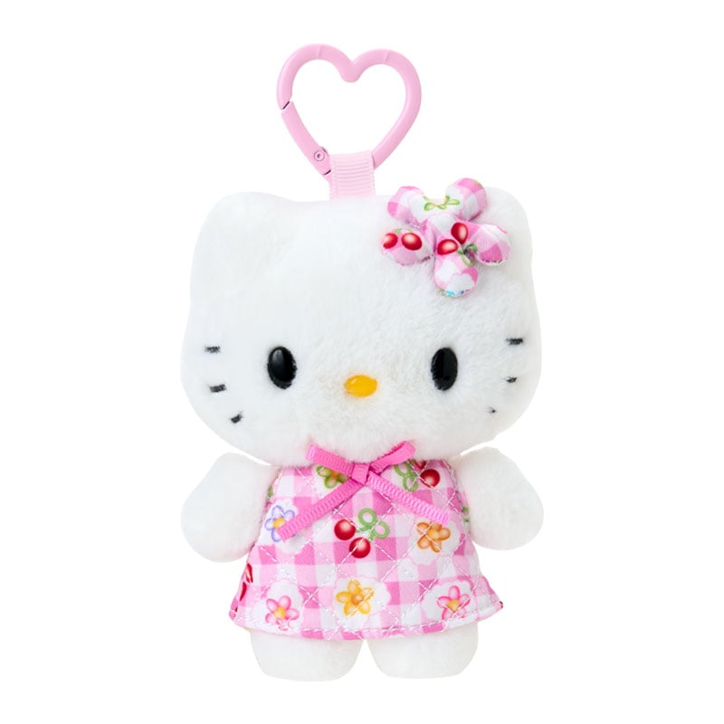 Hello Kitty Plush Mascot Keychain (Retro Quilt Series) Accessory Japan Original