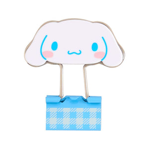 Cinnamoroll Gingham Binder Clips (Set of 3) Stationery Japan Original