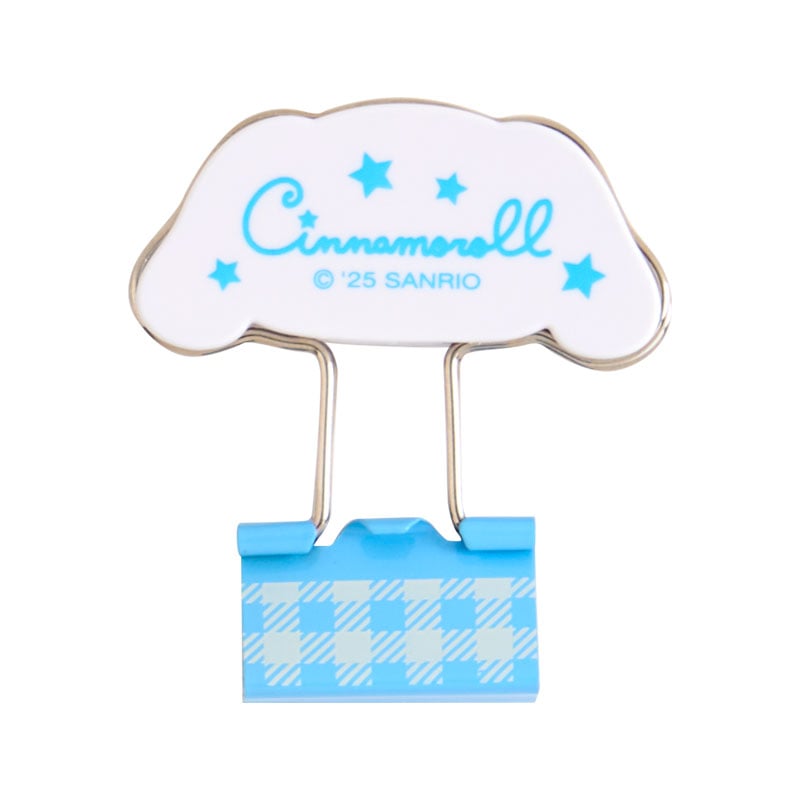 Cinnamoroll Gingham Binder Clips (Set of 3) Stationery Japan Original