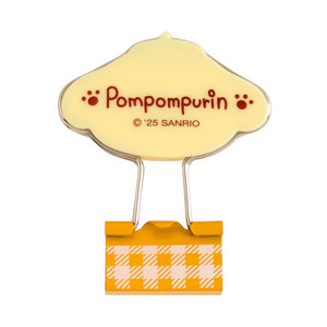 Pompompurin Gingham Binder Clips (Set of 3) Stationery Japan Original