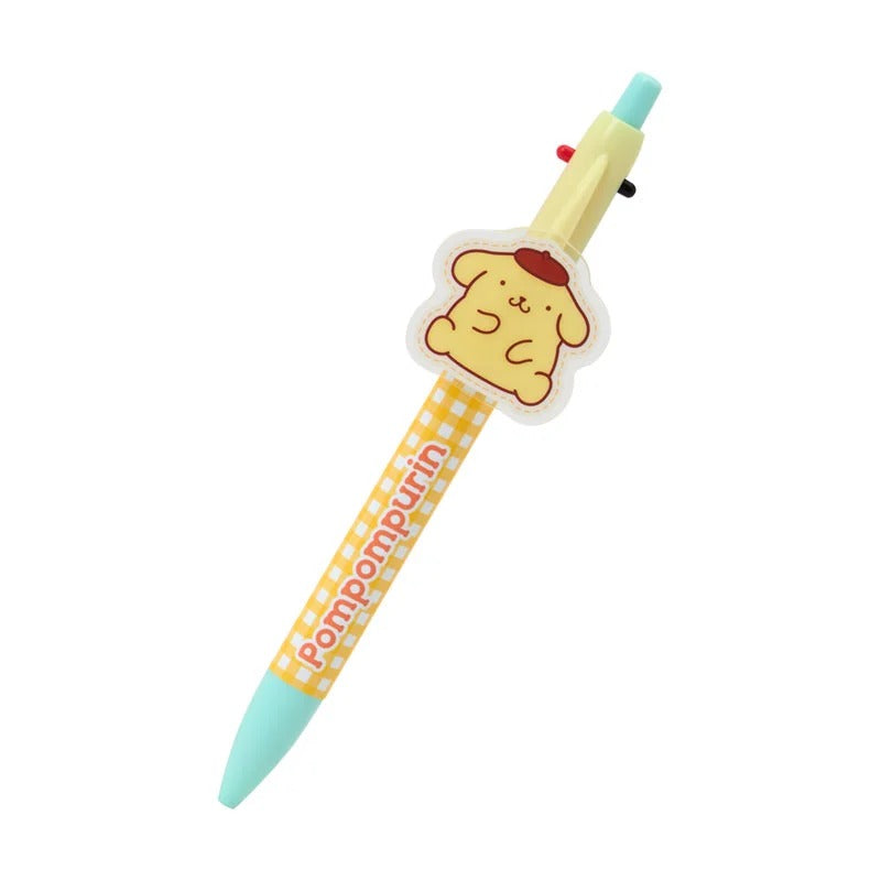 Pompompurin 2-Color Gingham Retractable Pen Stationery Japan Original