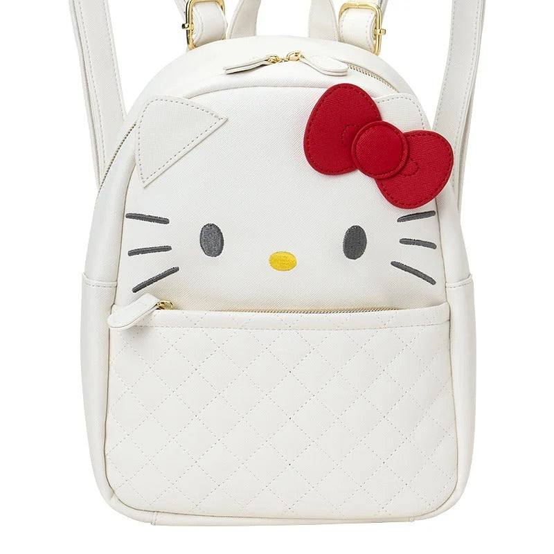 hello kitty patched backpack Hello Kitty Face Quilted Backpack