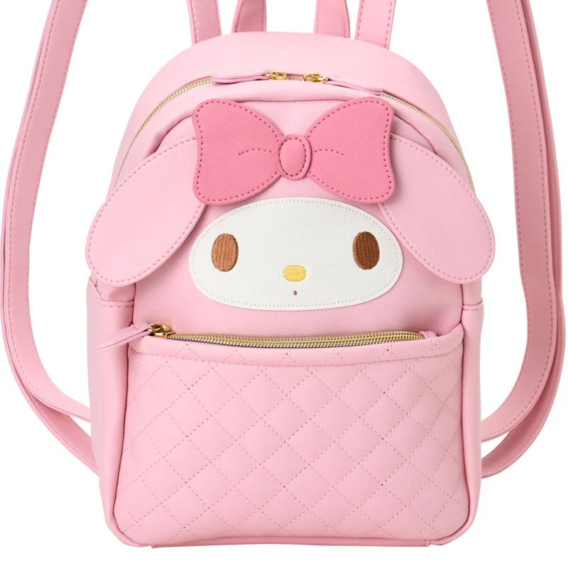 hello kitty mini backpack pink quilt My Melody Face Quilted Backpack