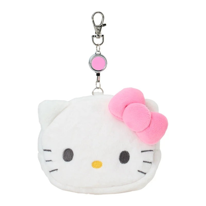 Hello Kitty Plush ID Badge Holder & Reel Accessory Japan Original