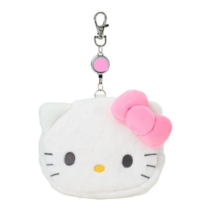 Hello Kitty Plush ID Badge Holder & Reel Accessory Japan Original