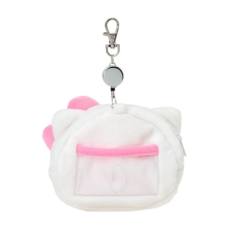 Hello Kitty Plush ID Badge Holder & Reel Accessory Japan Original