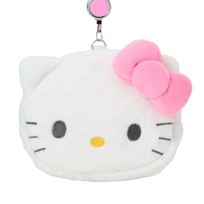 Hello Kitty Plush ID Badge Holder & Reel Accessory Japan Original
