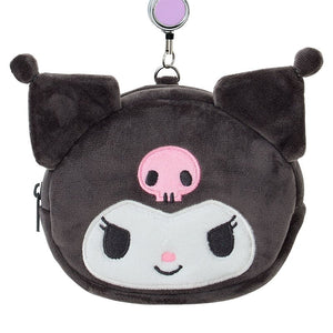Kuromi Plush ID Badge Holder & Reel Accessory Japan Original