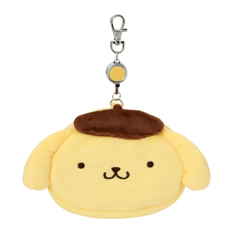 Pompompurin Plush ID Badge Holder & Reel Accessory Japan Original