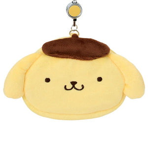 Pompompurin Plush ID Badge Holder & Reel Accessory Japan Original