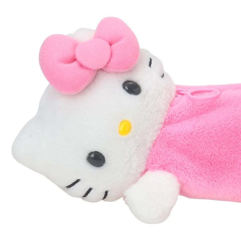 Hello Kitty Plush Pal Pencil Case (Side Pose) Stationery Japan Original