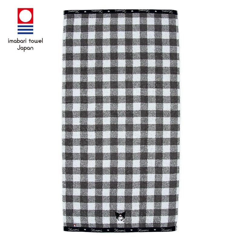Kuromi Gingham Imabari Bath Towel Home Goods Japan Original
