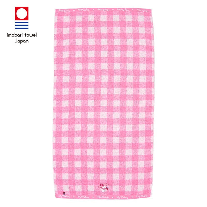 My Melody Gingham Imabari Bath Towel Home Goods Japan Original