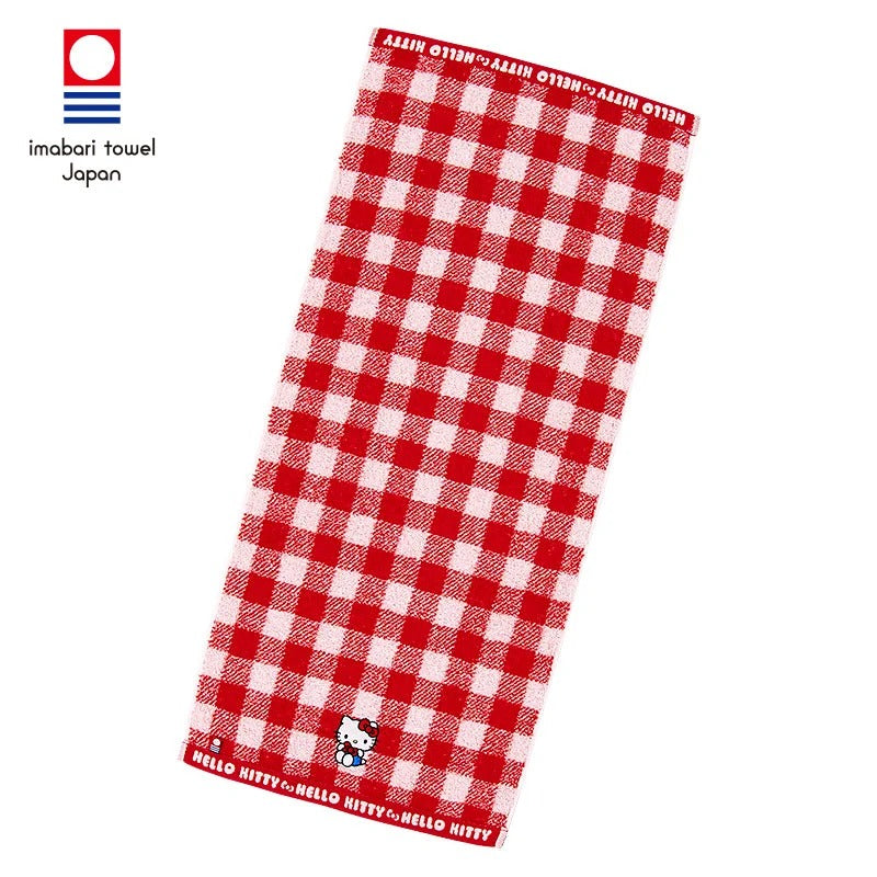 Hello Kitty Gingham Imabari Hand Towel Home Goods Japan Original