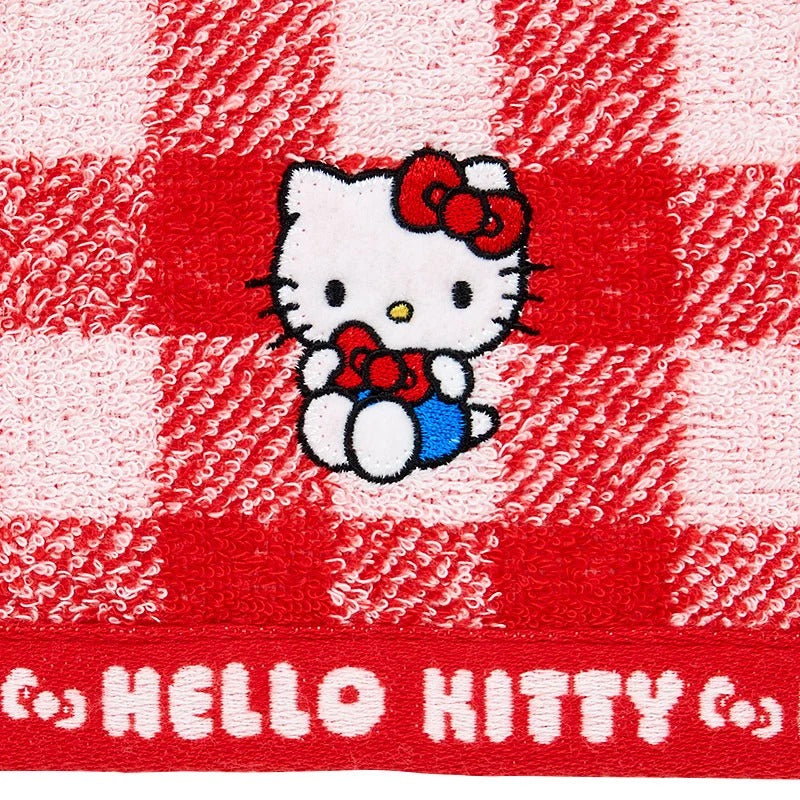 Hello Kitty Gingham Imabari Hand Towel Home Goods Japan Original