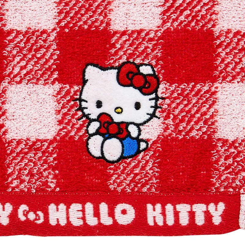 Hello Kitty Gingham Imabari Wash Towel Home Goods Japan Original