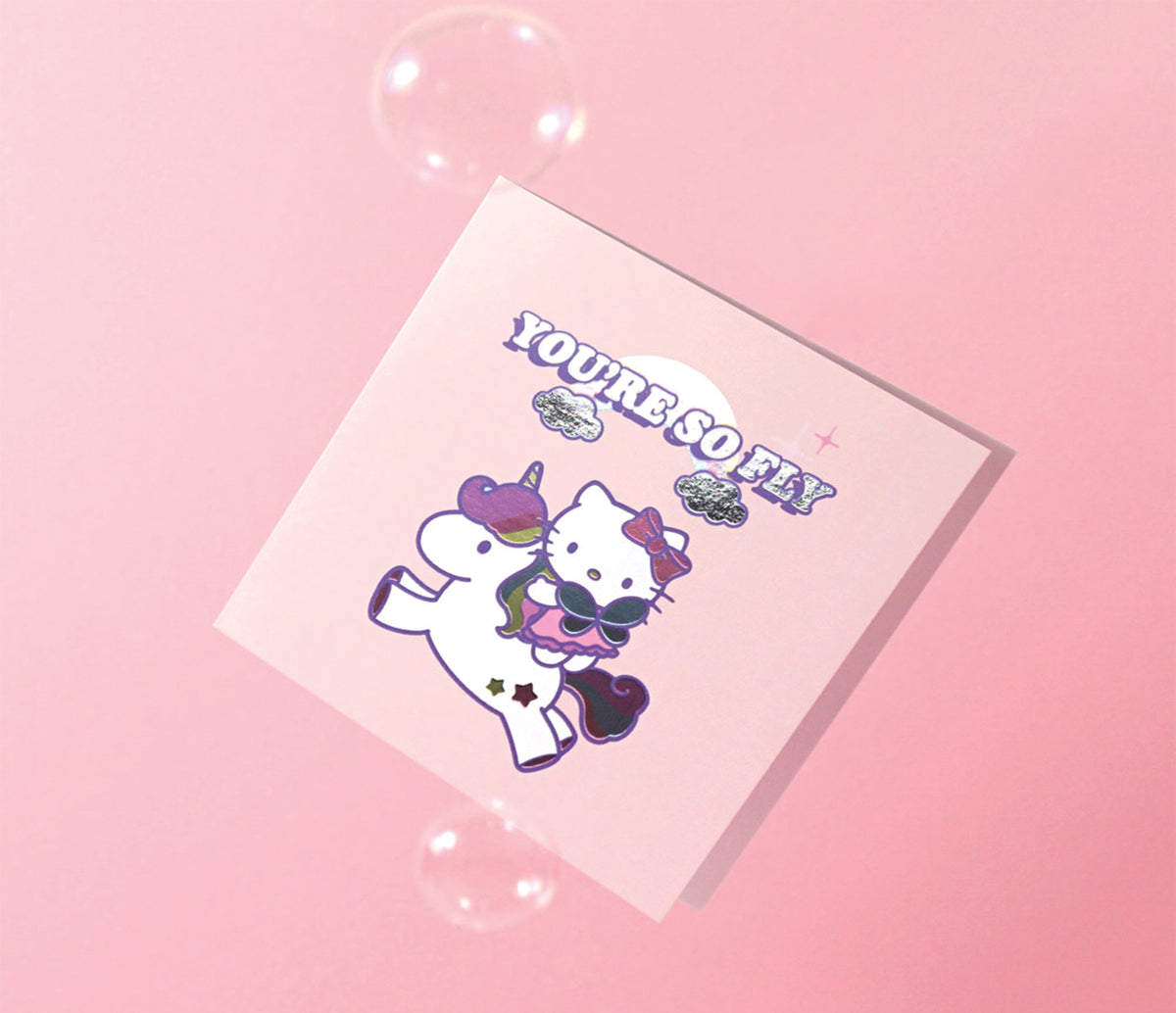 Hello Kitty Greeting Card: So Fly Stationery Jolly Awesome   