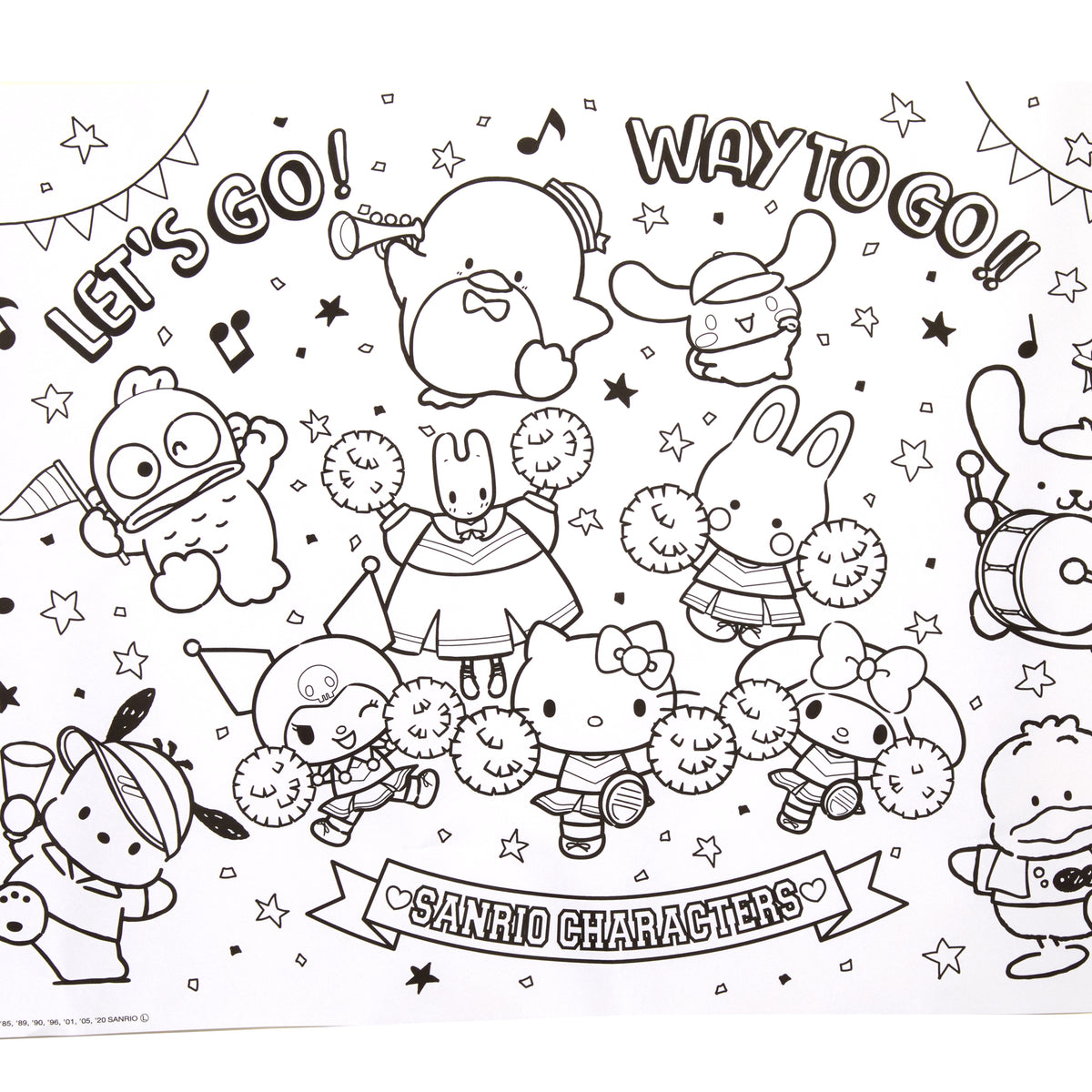 Hello Kitty &amp; Friends Coloring Pages Roll Media Japan Original   