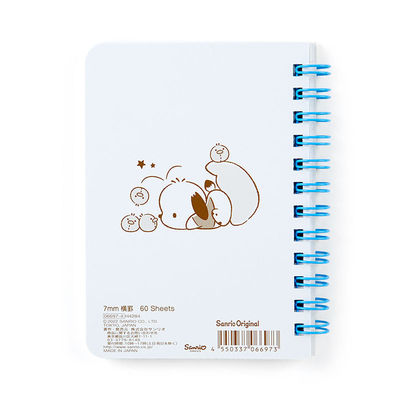 Sanrio Characters Ruled Mini Notebook Pochacco