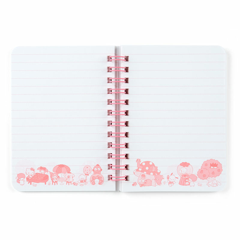 Sanrio Character B7 Spiral Notebook with Pen Holder (Passport Size) Sanrio Characters