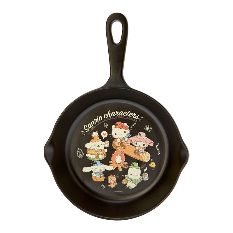 Sanrio Characters Melamine Skillet Plate (Cute Camp Series) Home Goods Japan Original   