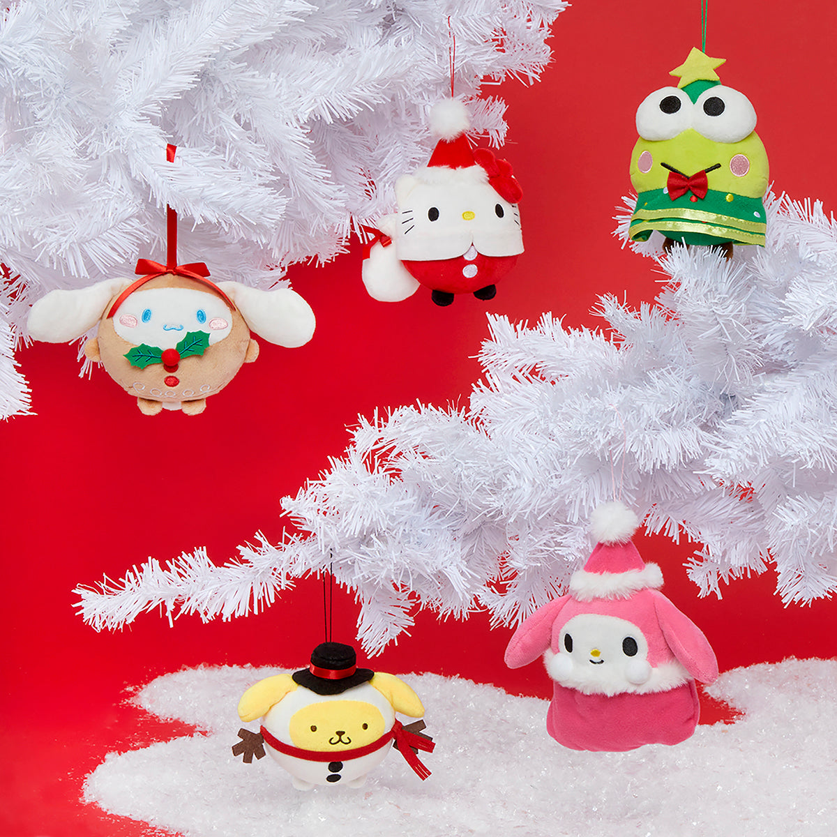 Hello Kitty &amp; Friends 6-pc Holiday Ornament Set Plush HUNET GLOBAL CREATIONS INC   