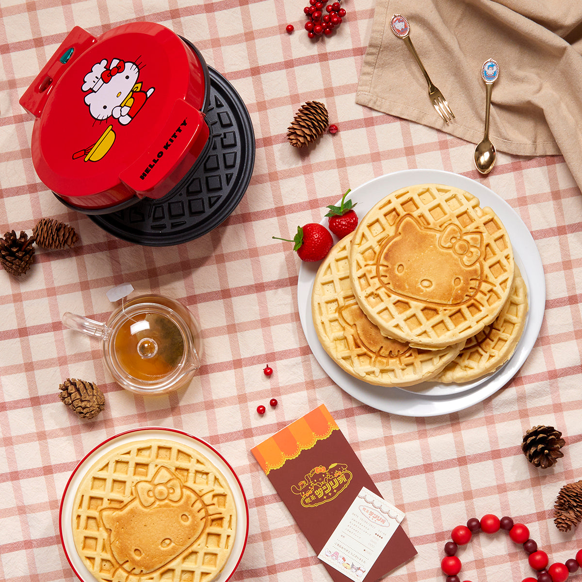 Hello Kitty Red Waffle Maker Home Goods Uncanny Brands LLC   