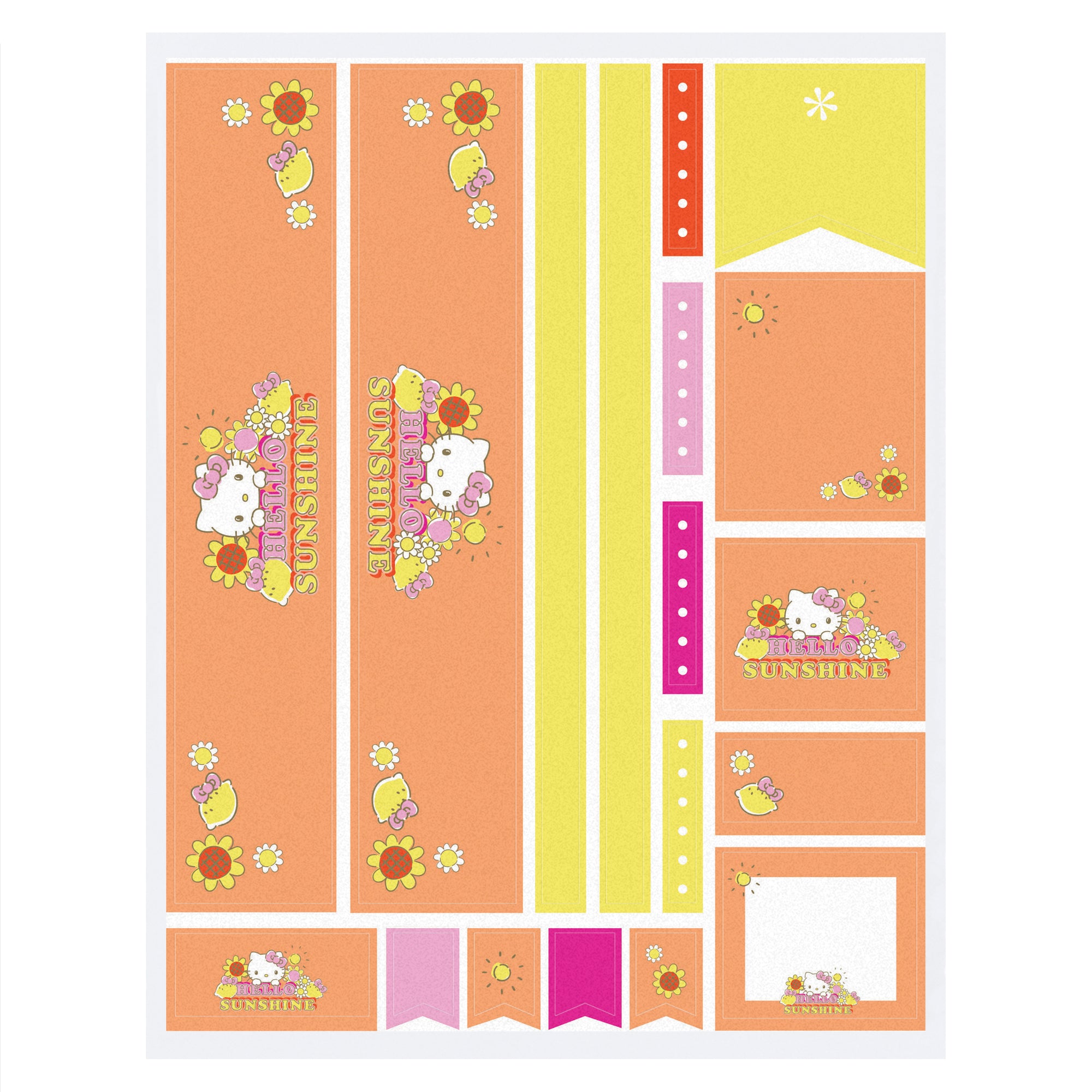 Hello Kitty x Erin Condren Sticker Sheet (Hello Sunshine) Stationery ERIN CONDREN   