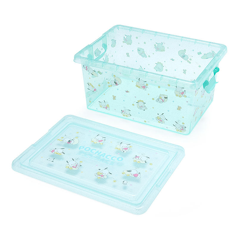 Pochacco Clear Glitter Storage Bin Home Goods Japan Original   