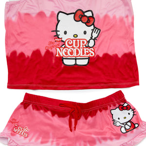 Hello Kitty x Cup Noodles 2-Piece Tie Dye Pajamas Short Set Apparel H3 Sportgear   