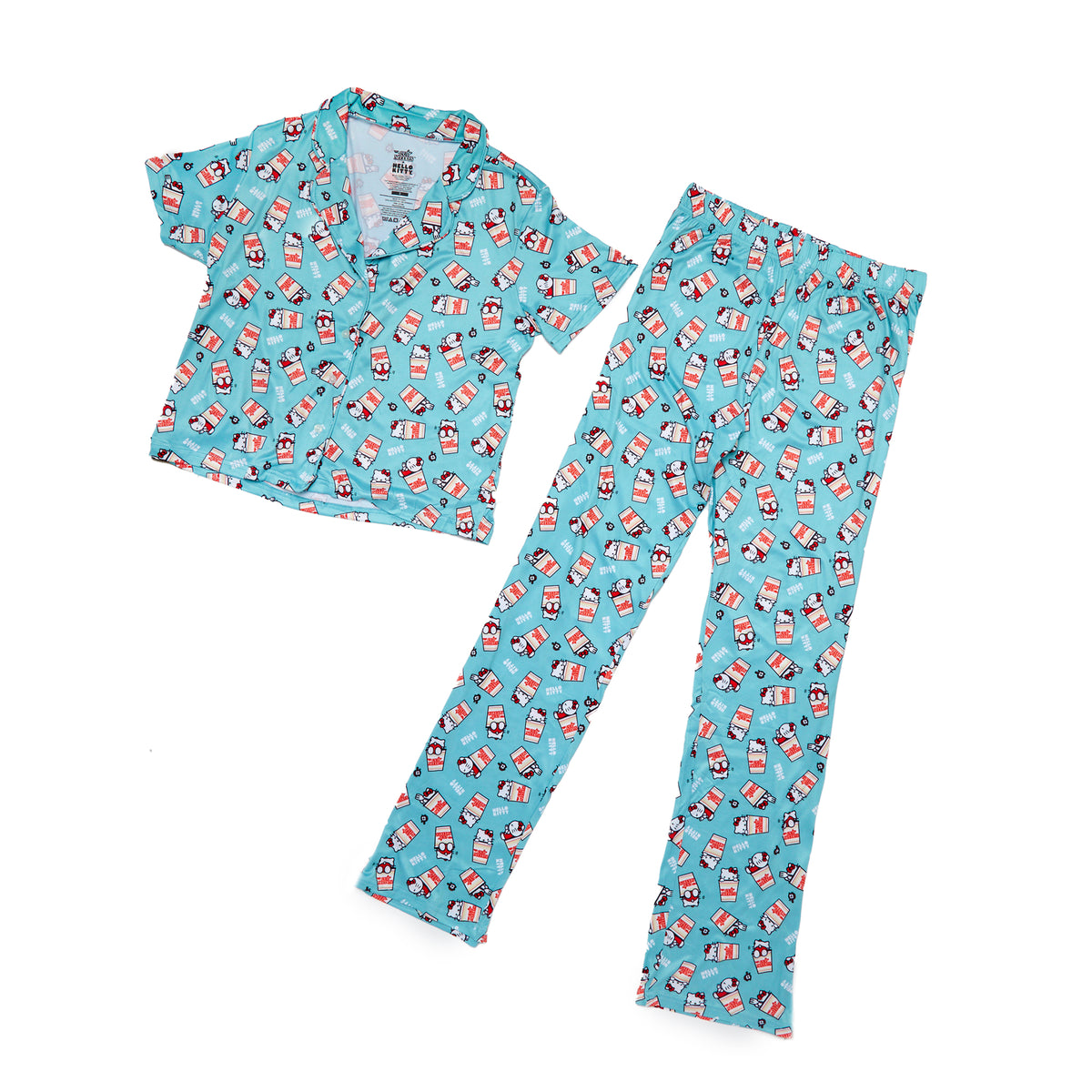 Hello Kitty x Cup Noodles 2-Piece Blue Pant Pajamas Set
