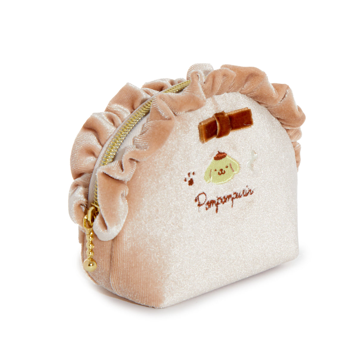 Pompompurin Velvet Zipper Pouch Bags Japan Original   