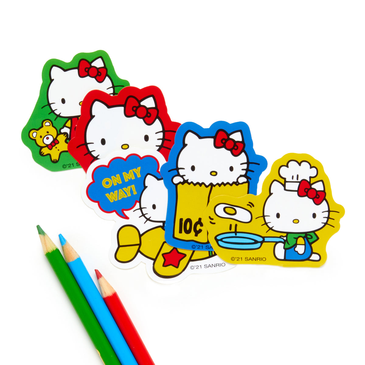 Hello Kitty Sayings Big Sticker Pack Stationery HUNET USA   