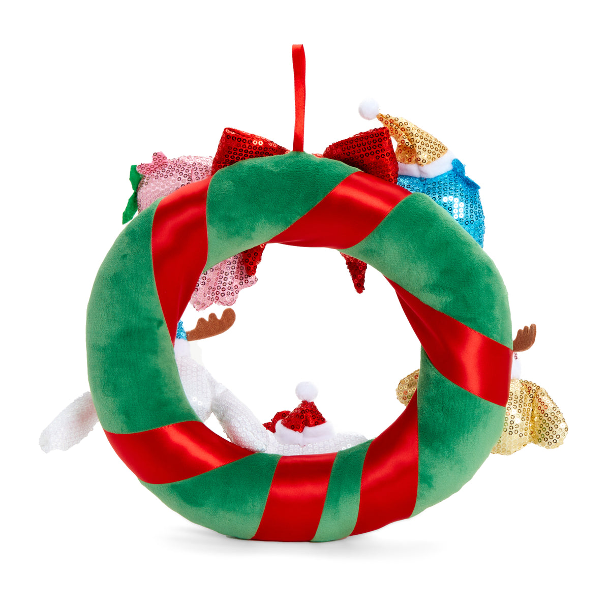 Holiday Sequin Hello Kitty &amp; Friends Wreath Seasonal HUNET USA   