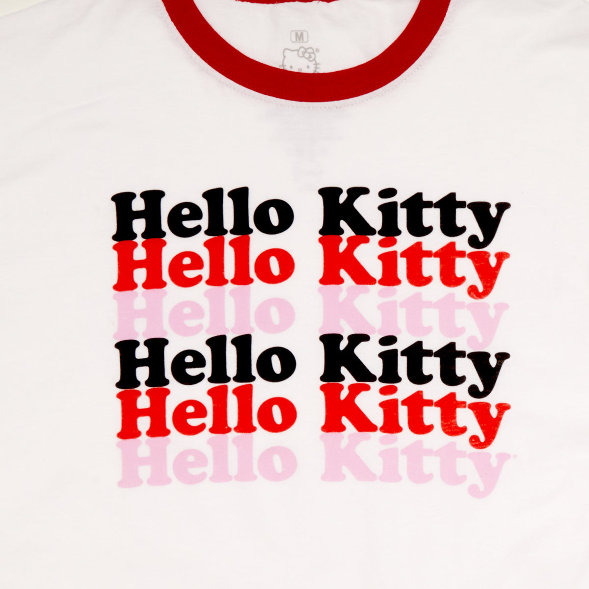 Hello Kitty Sanrio Original Logo Ringer Tee Apparel RIPPLE JUNCTION   