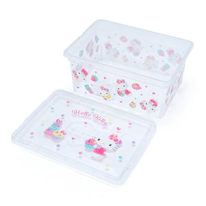 Hello Kitty Clear Storage Box Home Goods Japan Original   