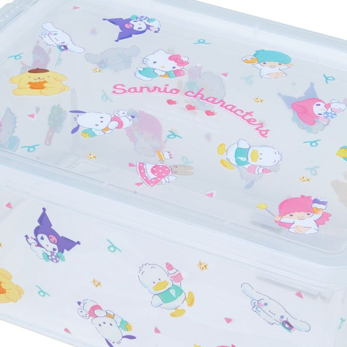Sanrio Characters Clear Storage Box Home Goods Japan Original   