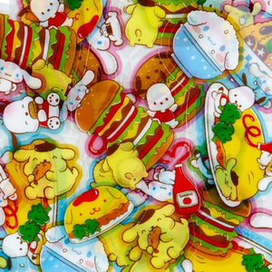 Sanrio Characters Mini Sticker Pack (Oomori Food Series) Stationery Sanrio Original   