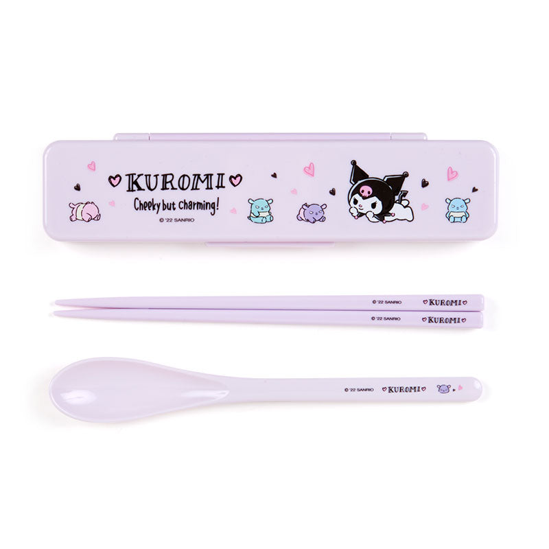 Kuromi Chopsticks &amp; Spoon Set Home Goods Japan Original   