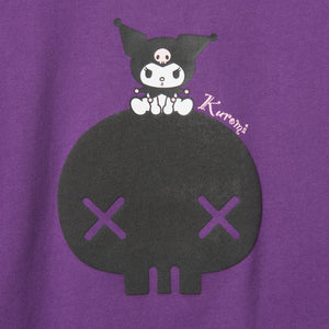Kuromi Skull Print Sweatshirt Purple Apparel Global License   