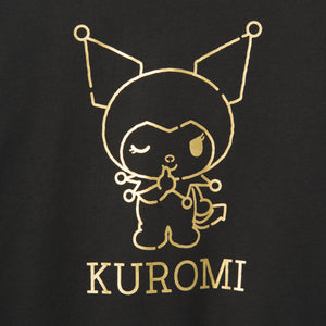 Kuromi Metallic Print Sweatshirt Black Apparel Global License   